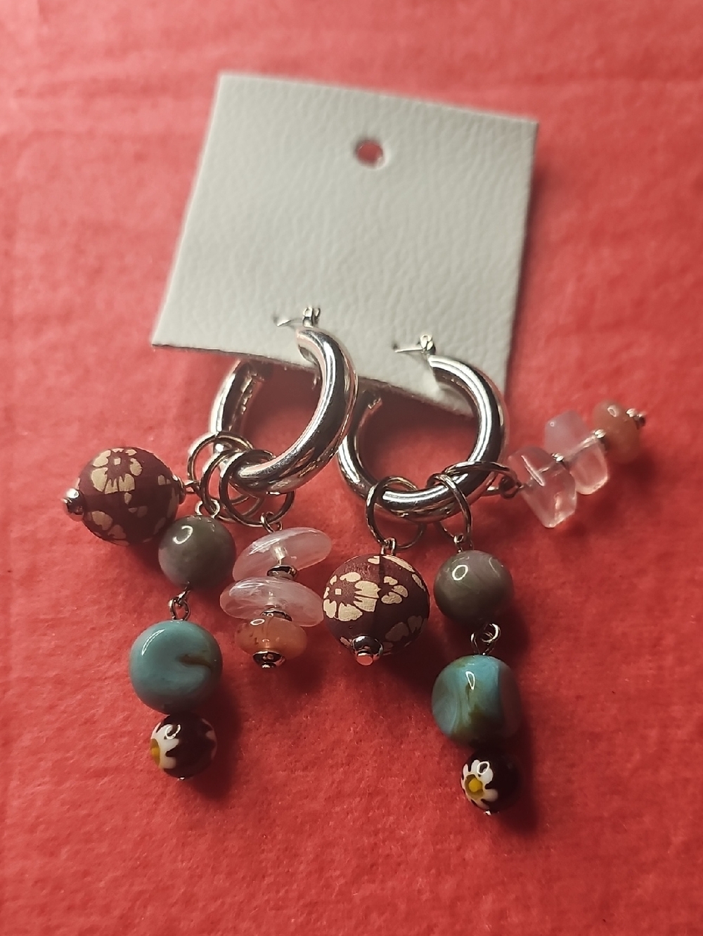 NWT FREE PEOPLE SILVER TONE HOOP EARRINGS